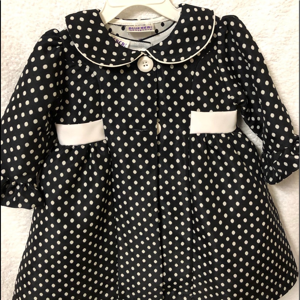 Blue Beri Boulevard Polka Dot Toddler Dress